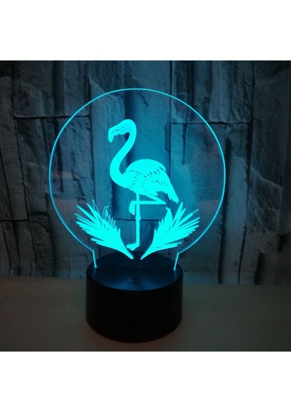3D Flamingo Gece Işık Ht 16 Renk Değiştirme USB Güç Uzaktan Kumanda Dokunmatik Anahtar Dekor Lamba Optik Illusion Lamba LED Masa Masa Lambası Çocuk Noel Doğum Günü Hediyesi (Yurt Dışından) fırsatları