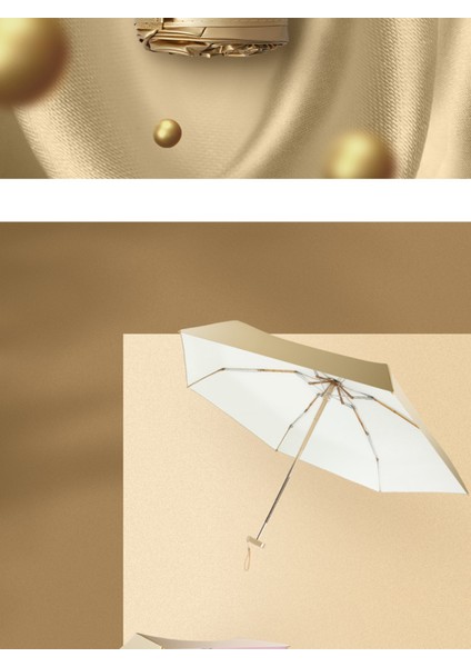 Mini Rüzgar Geçirmez Katlanır Seyahat Şemsiyesi, Güneş ve Yağmur Şemsiyeleri, Uv Korumalı Şemsiye ---- Badem Beyazı (Yurt Dışından) indirimleri