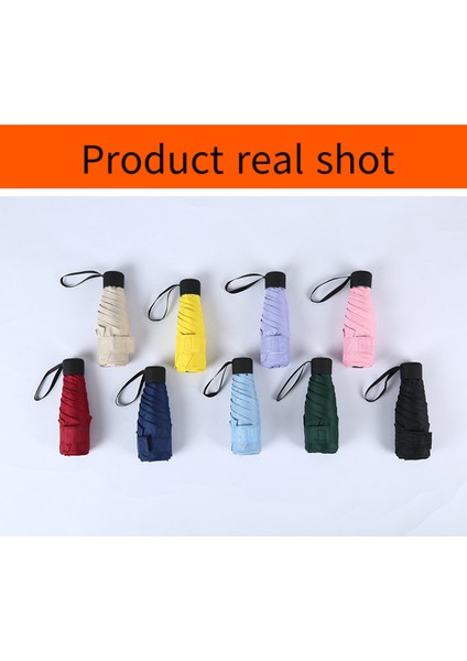 Küçük Seyahat Şemsiye Hafif Kompakt Katlanmış Şemsiye Çanta Boyutu --- Pembe (Yurt Dışından) indirimleri