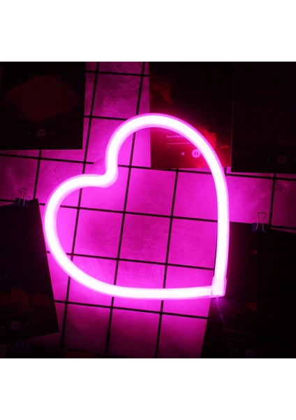 Kalp Neon Tabela, LED Neon Işık; Ht Veya USB Kumandalı Kalp Dekoratif Neon Işık; Ht, Masa Yatak Odası Duvar Için Kalp Şekli Lamba (Yurt Dışından) modelleri