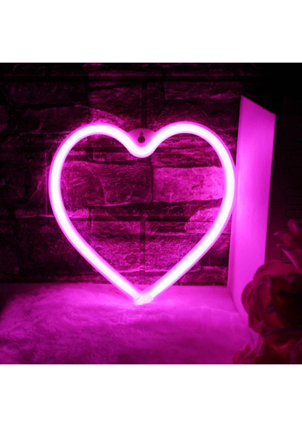 Kalp Neon Tabela, LED Neon Işık; Ht Veya USB Kumandalı Kalp Dekoratif Neon Işık; Ht, Masa Yatak Odası Duvar Için Kalp Şekli Lamba (Yurt Dışından) fırsatları