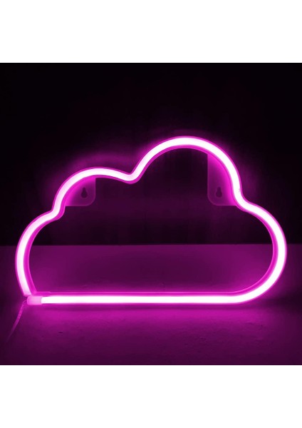 Bulut Şekilli Neon Burcu LED Neon Işık; Ht Duvar Tabelaları Işık; Noel Yeni Yıl Için Ht Up Burcu Duvar Sanatı Yatak Odası Bebek Odası Düğün Parti Duvar Dekoru-Pembe Bulut (Yurt Dışından)