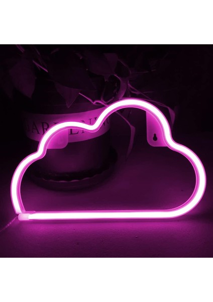 Bulut Şekilli Neon Burcu LED Neon Işık; Ht Duvar Tabelaları Işık; Noel Yeni Yıl Için Ht Up Burcu Duvar Sanatı Yatak Odası Bebek Odası Düğün Parti Duvar Dekoru-Pembe Bulut (Yurt Dışından)