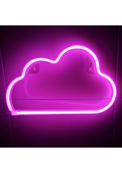 Bulut Şekilli Neon Burcu LED Neon Işık; Ht Duvar Tabelaları Işık; Noel Yeni Yıl Için Ht Up Burcu Duvar Sanatı Yatak Odası Bebek Odası Düğün Parti Duvar Dekoru-Pembe Bulut (Yurt Dışından)
