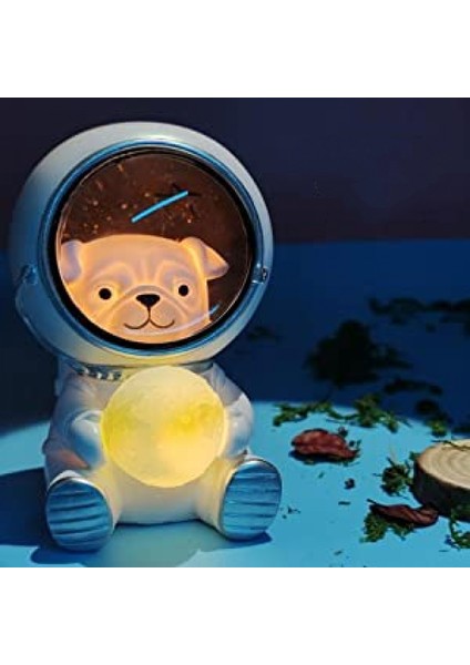 Astronot Hayvan Gece Işık;ht Sevimli Spaceman LED Işık;ht Yaratıcı USB Pet Astronot Lamba Pet Ay Spaceman Masa Lambası Dekorasyon Işık Çocuklar Için Ht (Köpek) (Yurt Dışından)