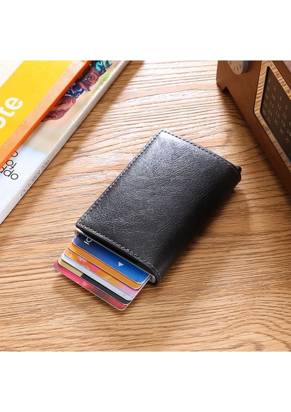 Mini Küçük Para Cüzdan Kılıf Kımlık Kredi Bankası Kartlıklı Cüzdan Lüks Marka Erkekler Anti Rfid Engelleme Korumalı Sihirli Deri Ince (Yurt Dışından) fiyatları
