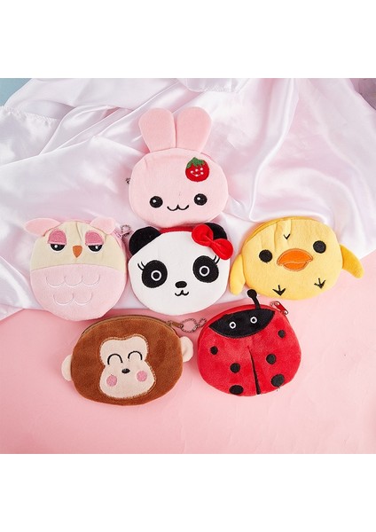 Yumuşak Peluş Karikatür Kadın Bozuk Para Cüzdanı Sevimli Hayvan Fermuar Çocuk Kız Para Cüzdan USB Kablosu Kulaklık Mini Çanta Anahtar Cüzdan (Yurt Dışından) modelleri