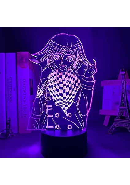 Büyük Boy Kokichi Oma Lamba Danganronpa LED Gece Odası Dekorasyon Için Çocuk Hediye Danganronpa Akrilik Masa Lambası Kokichi Oma (Yurt Dışından)