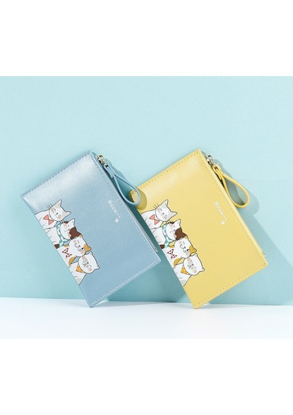 Yeni Moda Cüzdan Ultra Ince Çanta Banka Kartı Tutucu Kadın Para Çantası Sevimli Karikatür Kedi Fermuarlı Bozuk Para Cüzdanı Basit Cüzdan Kızlar Için (Yurt Dışından) fiyatları
