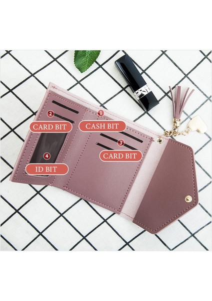 Küçük Cüzdan Kadın Bozuk Para Cüzdanı Kısa Öğrenci Sevimli Mini Para Çantası Anahtarlık Küçük Çanta Para Cüzdanları (Yurt Dışından)