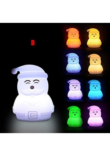 LED Gece Lambaları, Karikatür Hayvan Çocuk Işık Rengi Değişen Silikon Anaokulu Işık Yaratıcı Başucu Lamba Şarj Edilebilir Kablosuz Gece Lambası Bebek Beyaz (Yurt Dışından) fiyatları