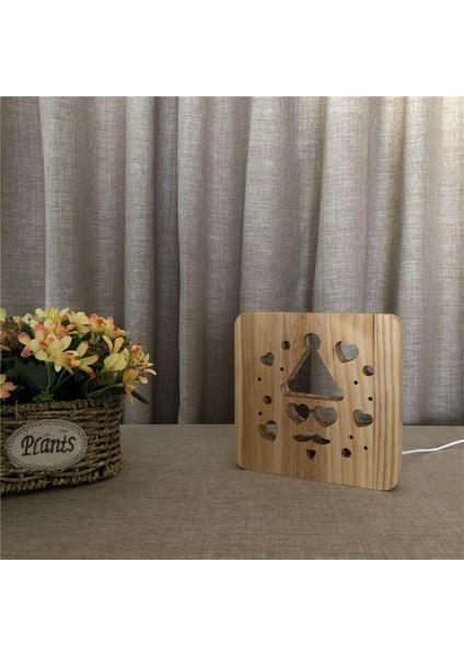 Çocuklar Için Noel Baba Gecesi;ht Işık;ht Çocuklar Için Ahşap 3D Lamba Yaratıcı Ahşap Işık;hts Basit Dekoratif Işık;hts 3D Ahşap Oyma Desen LED Gece;ht Işık;ht (Yurt Dışından) modelleri