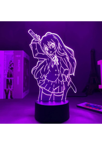 Anime 3D Lamba LED Gece; Ht Işık; Ht Toradora Taiga Aisaka Yatak Odası Dekoru Hediye Için (Yurt Dışından)