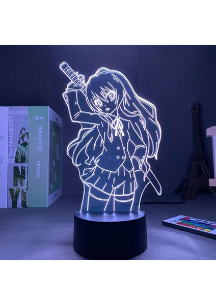 Anime 3D Lamba LED Gece; Ht Işık; Ht Toradora Taiga Aisaka Yatak Odası Dekoru Hediye Için (Yurt Dışından)
