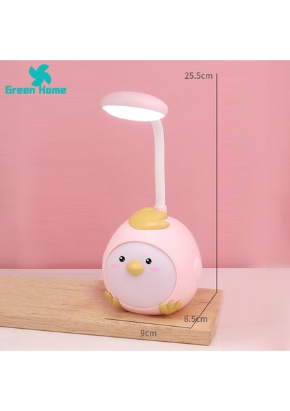 Yeşil Ev Küçük Gece Lambası Parlaklık Ayarlanabilir Karikatür Civciv Okuma Işığı USB Şarj Öğrenme Lambası (Yurt Dışından) fiyatları