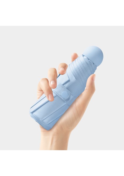 Mavi）büyük Ultra Hafif Küçük Beş Katlı Şemsiye Güneş Koruyucu Güneşlik Güneşlik Anti-Ultraviyole Şemsiye Mini Şemsiyeler ve Yağmur Şemsiyeleri (Yurt Dışından)
