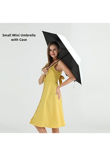 Çanta Için Mini Şemsiye - Küçük Kompakt Uv Şemsiye Koruma Güneş Cebi Hafif Şemsiye --- Haze Mavi (Yurt Dışından) fiyatları