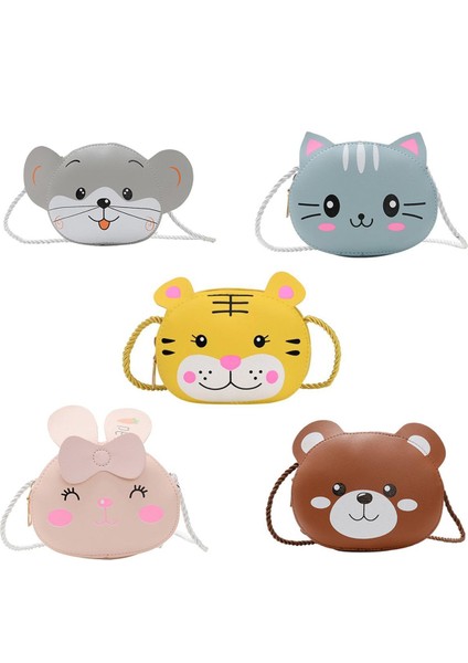 Çocuklar Kızlar Bozuk Para Cüzdanı Çanta Çocuk Hayvan Şekilli Baskı Rahat Cüzdan Küçük Para Omuz Çantası (Yurt Dışından)