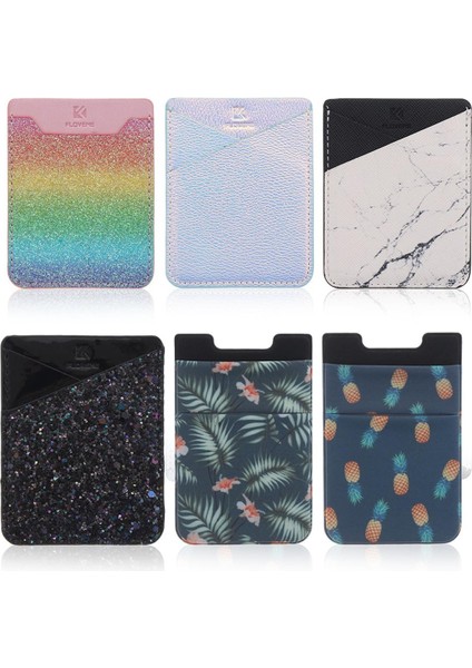 1 Adet Yapışkanlı Etiket Telefon Cebi Cep Telefonu Kart Üzerinde Sopa Cüzdan Esnek Kredi Kartları Kimlik Kartı Tutucu Kılıfı Kol Dropshıp (Yurt Dışından)