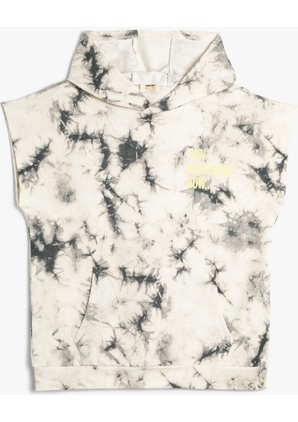 Kapşonlu Atlet Mevsimlik Batik Desenli Kanguru Cepli Pamuklu