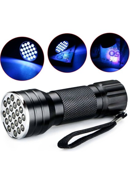 Yfashion 21LED Uv Yanıp Sönen Uv Lamba Üstün Lamba Yuvası Menekşe Ray Orchlight Kamp Tırmanma (Yurt Dışından) fırsatları