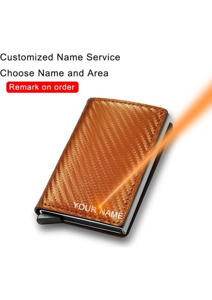 Özelleştirme Karbon Fiber Kart Tutucu Cüzdan Erkekler Kişiselleştirilmiş Rfid Siyah Sihirli Üç Katlı Deri Ince Mini Cüzdan Para Erkek Çanta (Yurt Dışından)