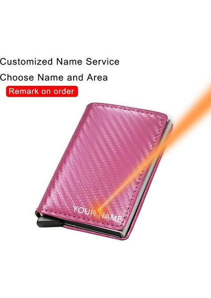 Özelleştirme Karbon Fiber Kart Tutucu Cüzdan Erkekler Kişiselleştirilmiş Rfid Siyah Sihirli Üç Katlı Deri Ince Mini Cüzdan Para Erkek Çanta (Yurt Dışından) indirimleri