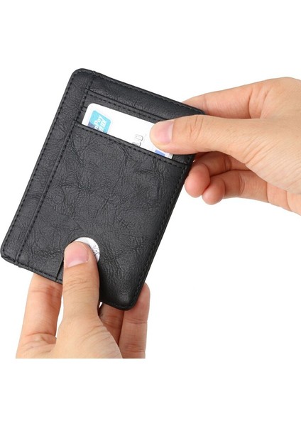 Yeni Varış Rfıd Engelleme Ince Erkek Deri Kredi Kartı Tutucu Kadın Iş Mini Banka Kartı Durumda Cüzdan Adam Küçük Çanta (Yurt Dışından) indirimleri