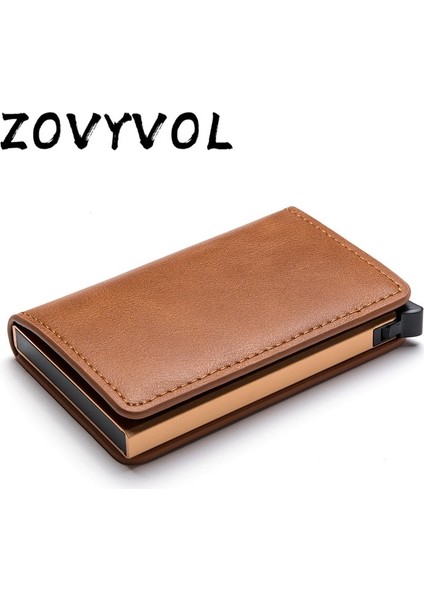 Zovyvol Yeni Erkek Cüzdan Rfıd Engelleme Kart Tutucu Kılıf Kadınlar Için Saf Çanta Pu Deri Para Çantası Alüminyum Alaşımlı Kart Sahibi Kutusu (Yurt Dışından) fiyatları
