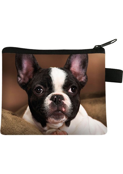 Sevimli Çiçek Bulldog Baskı Bozuk Para Cüzdanı Kadın Eğlence Çanta Erkek Cüzdan Bull Köpek Yavrusu Para Çantası Küçük Debriyaj Çocuklar Para Çantası Çanta (Yurt Dışından) modelleri