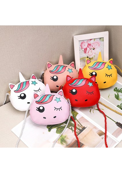 Sevimli Hayvan Çocuk Küçük Crossbody Çanta Güzel Bebek Kız Mini Bozuk Para Cüzdanı Çanta Pu Deri Çocuklar Değişim Cüzdan Omuz Çantaları (Yurt Dışından)