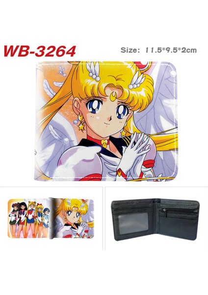 Sıcak Satış Japon Anime Karikatür Sailor Crystal Cüzdan Kısa Çanta Kart Tutucu Para Cebi (Yurt Dışından)