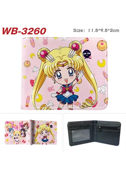 Sıcak Satış Japon Anime Karikatür Sailor Crystal Cüzdan Kısa Çanta Kart Tutucu Para Cebi (Yurt Dışından) fırsatları