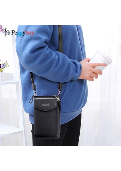 Mini Kadın Çanta Fermuar Çanta Küçük Cüzdan Para Cebi Moda Pu Düz Renk Askılı Çanta Rahat Kadın Flap Küçük Çanta (Yurt Dışından) fiyatları