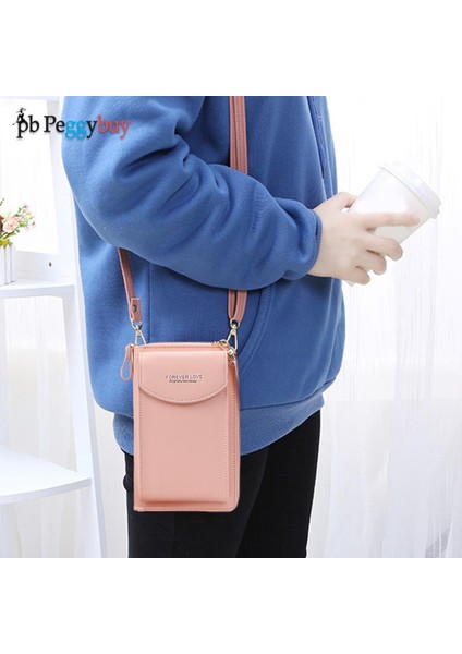 Mini Kadın Çanta Fermuar Çanta Küçük Cüzdan Para Cebi Moda Pu Düz Renk Askılı Çanta Rahat Kadın Flap Küçük Çanta (Yurt Dışından) fırsatları
