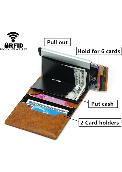 Bısı Goro Akıllı Cüzdan Kartvizitlik Rfid Cüzdan Alüminyum Metal Kredi Iş Mini Kart Cüzdan Dropshipping Erkek Kadın (Yurt Dışından) modelleri
