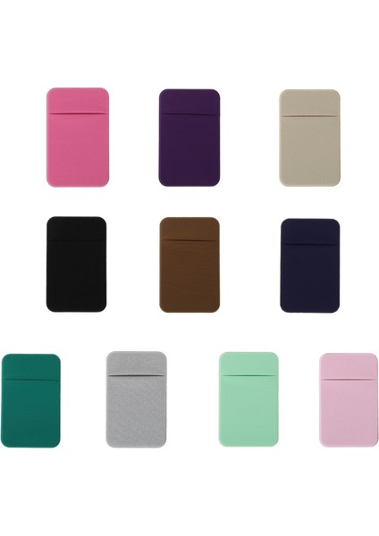 Thınkthendo Yeni Cep Telefonu Kredi Kartı Cüzdan Tutucu Cep Stick-On Yapışkanlı Elastik Alet Ultra Ince Kendinden Yapışkanlı Tutucu (Yurt Dışından)