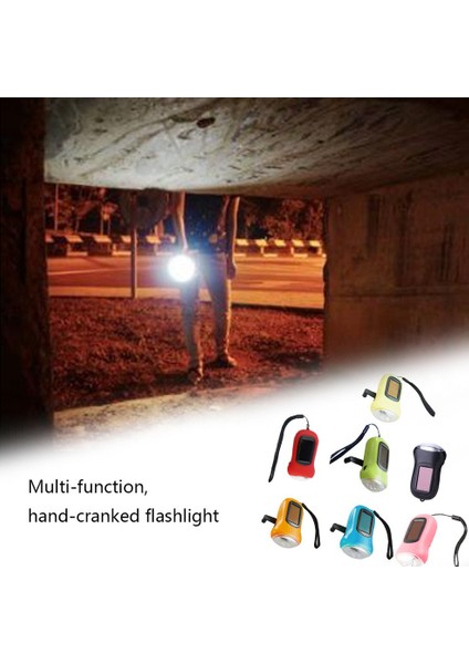 Mini Güneş Enerjili El Krank El Feneri Şarj Edilebilir LED Torch Işığı (Yurt Dışından) modelleri