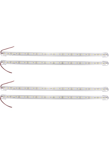 Adet Alüminyum Alaşımlı Sert LED Şerit Çubuk Işık Su Geçirmez 12V 50CM Beyaz (Yurt Dışından) indirimleri