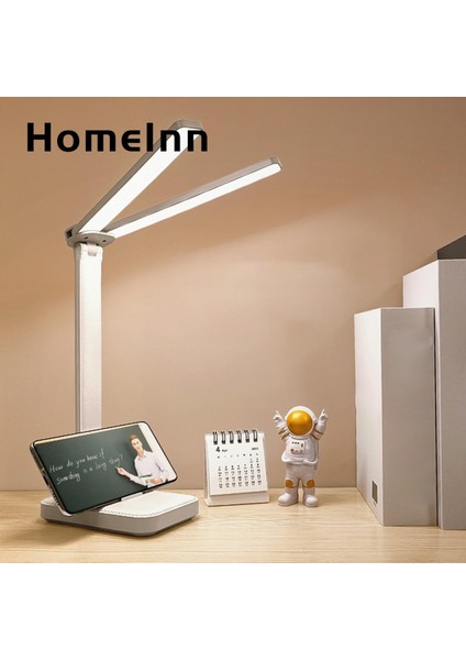 Homeınn Çift Kafalı Masa Lambası Parlaklık Ayarlanabilir USB Şarj Dokunmatik Kontrol Çift Kafalı Masa Lambası (Yurt Dışından)