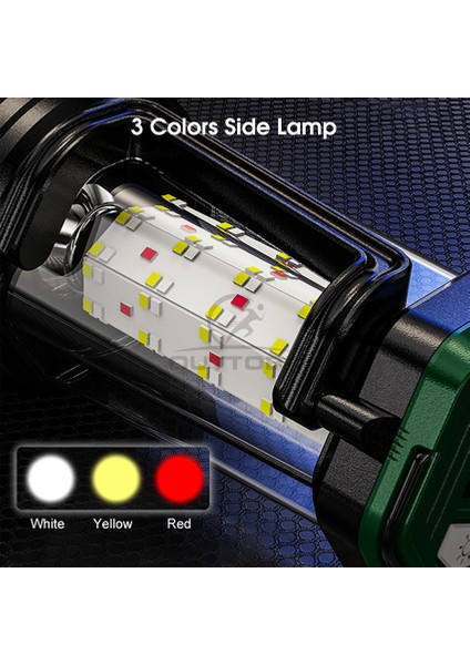 10W El Lambası P150 Uzun Atış Işığı Güçlü Çok Fonksiyonlu Işık LED Projektör Cob'lu Yan Işık USB Şarj Edilebilir Çalışma Işığı (Yurt Dışından)