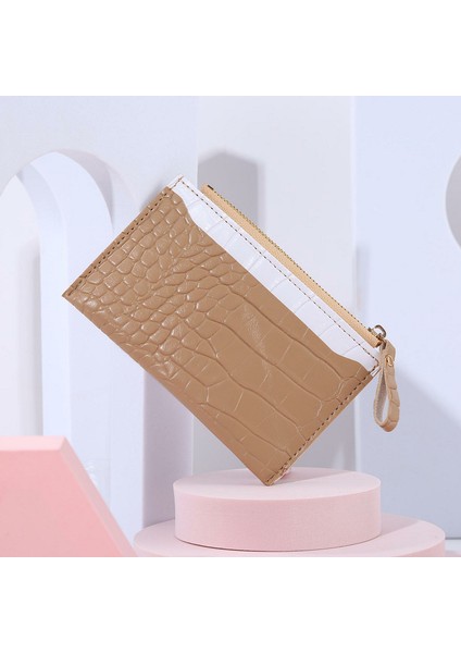 Moda Kadın Pu Deri Timsah Desen Bankası Alışveriş Kimlik Kartı Tutucu Rahat Bayanlar Kontrast Renk Cüzdan Mini Bozuk Para Cüzdanı (Yurt Dışından) modelleri
