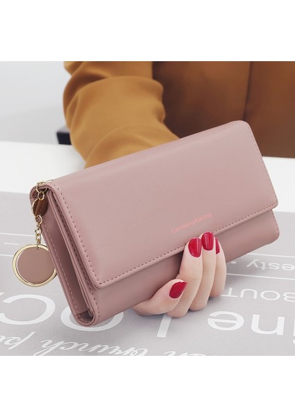 Yeni Moda Kadın Cüzdan Marka Mektup Uzun Üç Katlı Cüzdan Taze Deri Kadın Debriyaj Kart Sahibinin Cartera Mujer (Yurt Dışından) fiyatları