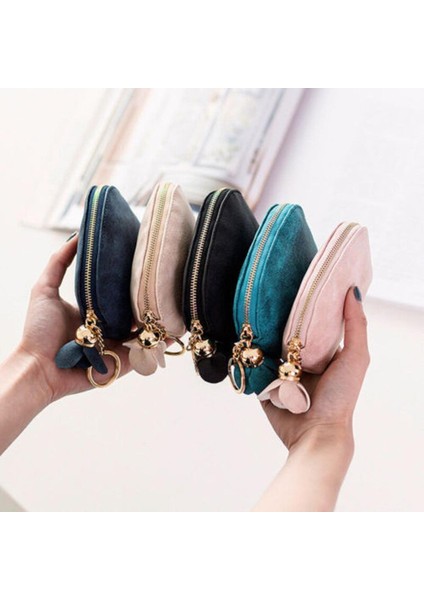 Moda Bayanlar Pu Deri Mini Cüzdan Kart Anahtar Tutucu Zip Bozuk Para Cüzdanı Çiçek Kolye El Çantası Küçük Çanta Çanta (Yurt Dışından)