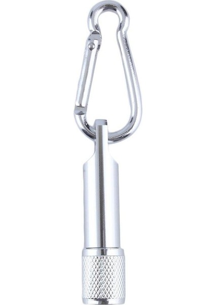 Mini Cep Taşınabilir Anahtarlık Anahtarlık LED Kamp El Feneri Torch Lamba Işığı Gümüş (Yurt Dışından)