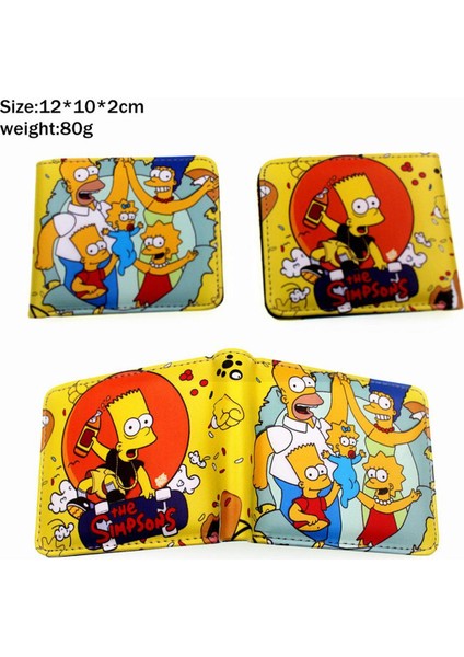 Anime Homer Bart Marge Pu Kısa Cüzdan Bifold Fotoğraf Kartı Tutucu Katmanlar Deri Erkek Kız Zip Cep Kadın Renkler Bozuk Para Cüzdanı (Yurt Dışından)