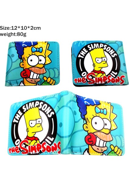 Anime Homer Bart Marge Pu Kısa Cüzdan Bifold Fotoğraf Kartı Tutucu Katmanlar Deri Erkek Kız Zip Cep Kadın Renkler Bozuk Para Cüzdanı (Yurt Dışından) fırsatları