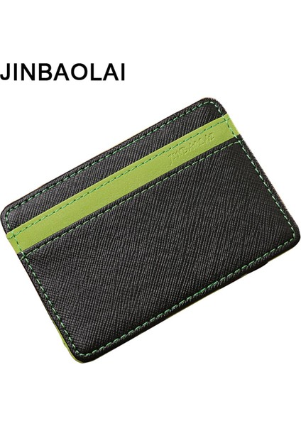 Jınbaolaı Sihirli Erkek Para Klipleri Moda Kadın Cüzdan Erkek Deri Kısa Çantalar 4 Kart Uçları Uni Cüzdan Ince Küçük Çanta (Yurt Dışından)
