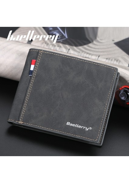 Baellerry Cüzdan Kısa Erkekler Için Bifold Rahat Çanta Yumuşak Pu Deri Çok Cüzdan Kart Durumda Para Cebi Erkek Fermuarlı Para Çantası (Yurt Dışından) fiyatları