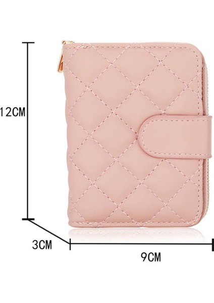 Geestock Moda Organ Kart Tutucu Cüzdan Kadınlar Için Lingge Kısa Çanta Basit Cömert Bayanlar Fermuar Cüzdan Kredi Sahipleri (Yurt Dışından)